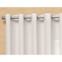 Ver imagem 2 de Cortina Voil Branco Forro Micro Fibra 6,00 X 2.40 Ilhós Cromado