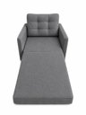Ver imagem 4 de Poltrona Cama Solteiro 2 em 1 Conforto, Elegância Veludo:Cinza