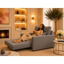 Ver imagem 3 de Poltrona Cama Solteiro 2 em 1 Conforto, Elegância Veludo:Cinza