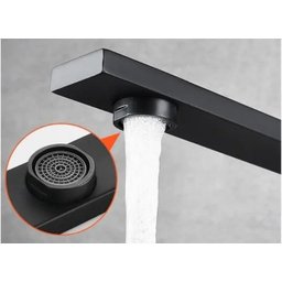Torneira Gourmet Slim Quadrada Misturador Monocomando Preto Black - 10