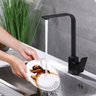 Torneira Gourmet Slim Quadrada Misturador Monocomando Preto Black - 6