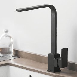 Torneira Gourmet Slim Quadrada Misturador Monocomando Preto Black - 8