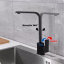 Ver imagem 5 de Torneira Gourmet Slim Quadrada Misturador Monocomando Preto Black