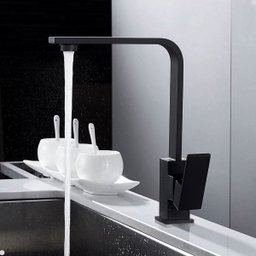 Torneira Gourmet Slim Quadrada Misturador Monocomando Preto Black - 13