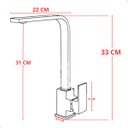 Ver imagem 4 de Torneira Gourmet Slim Quadrada Misturador Monocomando Preto Black