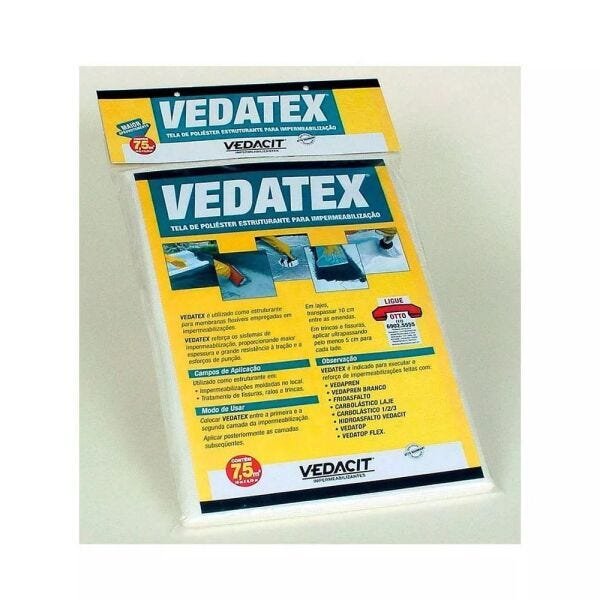 Tela Para Impermeabilização 0,73X10m Vedatex - 1
