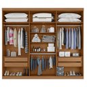 Ver imagem 3 de Guarda Roupa Casal New Monumental 6 Portas com Cômoda Primordial Max 4 Gavetas Cinamomo