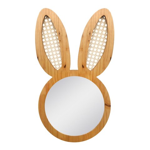 Espelho Decorativo Infantil 43x44cm Pinus Lebre