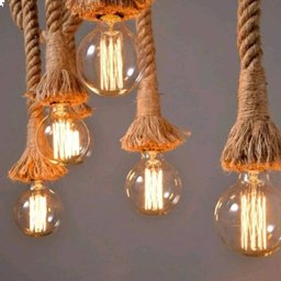 Pendente Corda para Luz 1.50m 1xe27 Iluminação Decoração Vintage - 3