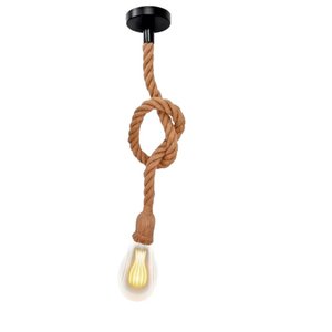Pendente Corda para Luz 1.50m 1xe27 Iluminação Decoração Vintage