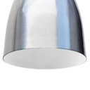 Ver imagem 4 de Kit 2 Pendente Soft Poptem Cone Aluminio Escovado e Branco Luminária Lustre 18cm Sala