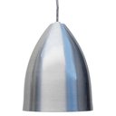 Ver imagem 5 de Kit 2 Pendente Soft Poptem Cone Aluminio Escovado e Branco Luminária Lustre 18cm Sala