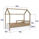 Ver imagem 4 de Cama Infantil Montessoriana sem Colchão com Cama Auxiliar Oak/Branco - Completa Móveis