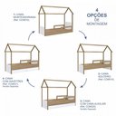 Ver imagem 3 de Cama Infantil Montessoriana sem Colchão com Cama Auxiliar Oak/Branco - Completa Móveis