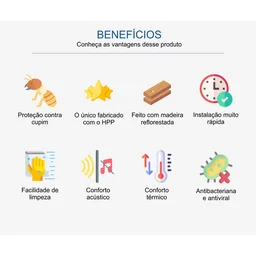 Piso Laminado Clicado Eucafloor Prime Click Fresno Decape New Caixa c/ 2,36m² - 3