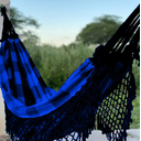 Ver imagem 1 de Rede de Descanso Balanço Azul Royal com Preto 1.40 X 3.60 M