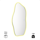 Ver imagem 6 de Espelho Grande Corpo Inteiro Lapidado Orgânico Decorativo 115x60cm Luxo com Led Fria 6500k