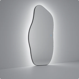 Espelho Grande Corpo Inteiro Lapidado Orgânico Decorativo 115x60cm Luxo com Led Fria 6500k - 2