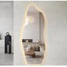 Espelho Grande Corpo Inteiro Lapidado Orgânico Decorativo 115x60cm Luxo com Led Fria 6500k - 1