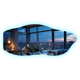 Espelho Grande Corpo Inteiro Lapidado Orgânico Decorativo 115x60cm Luxo com Led Fria 6500k - 7