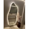 Espelho Grande Corpo Inteiro Lapidado Orgânico Decorativo 115x60cm Luxo com Led Fria 6500k - 2