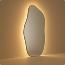 Ver imagem 3 de Espelho Grande Corpo Inteiro Lapidado Orgânico Decorativo 115x60cm Luxo com Led Fria 6500k