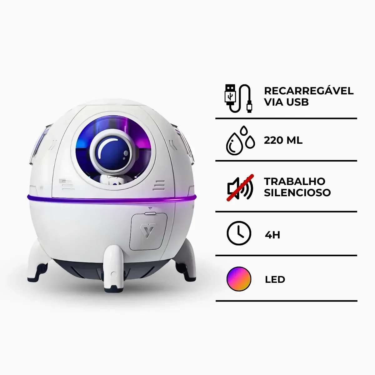 Umidificador Espacial com Astronauta - 9