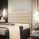Ver imagem 2 de Cabeceira California para Cama Box Casal 140 Cm Suede Bege - D’Rossi