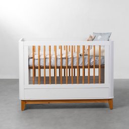 Kit Quarto Infantil Boom com Pés Mel - Berço Slim + Cômoda 4 Gavetas e 1 Porta - Branco Abra Cadabra - 3
