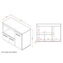 Ver imagem 3 de Balcão Multiuso para Cozinha Micro-Ondas 3 Portas Lina Savana/Off White