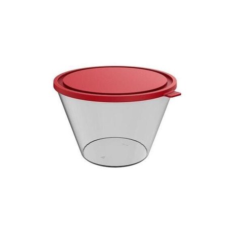 Pote 3,8 Litros com Tampa Vermelho Multiuso Cozinha Crippa