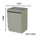 Ver imagem 2 de Balcão de Cozinha 60cm 1 Porta Multiuso Dispensa Compacto