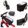 BOLSA CASE PORTA CELULAR PARA BIKE SUPORTE QUADRADO BICICLETA FONE TOUCH PORTA TRECO COM ZIPER - 1