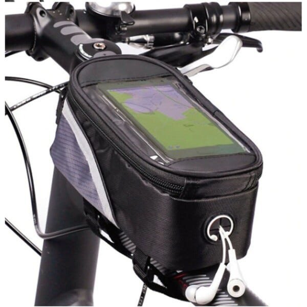BOLSA CASE PORTA CELULAR PARA BIKE SUPORTE QUADRADO BICICLETA FONE TOUCH PORTA TRECO COM ZIPER - 2