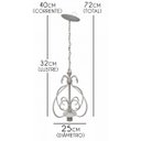 Ver imagem 2 de Lustre Pendente Decorativo para Balcão de Cozinha e Área Gourmet - Branco