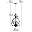 Ver imagem 2 de Lustre Pendente Decorativo para Balcão de Cozinha e Área Gourmet - Preto