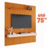Painel para Tv até 75 Polegadas 2,25x2,40m Ripado com Nicho Arbo Cedro/off White Edn - 2