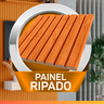Painel para Tv até 75 Polegadas 2,25x2,40m Ripado com Nicho Arbo Cedro/off White Edn - 6