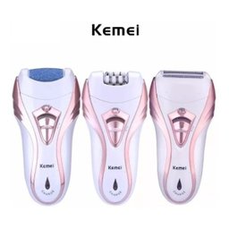 Depilador Elétrico Compacto 3 em 1 Arranca Pelos Pela Raiz Remove Calos Kemei 3010 Luuk Young - 3