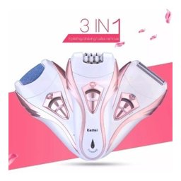 Depilador Elétrico Compacto 3 em 1 Arranca Pelos Pela Raiz Remove Calos Kemei 3010 Luuk Young - 1