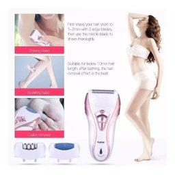 Depilador Elétrico Compacto 3 em 1 Arranca Pelos Pela Raiz Remove Calos Kemei 3010 Luuk Young - 6