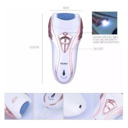 Depilador Elétrico Compacto 3 em 1 Arranca Pelos Pela Raiz Remove Calos Kemei 3010 Luuk Young - 5