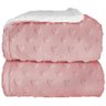 COBERTOR DE BEBÊ SHERPA HEARTS CORAÇÃO LAÇO DE BEBE 0,90X1,10 REF:516 M Cinza - 3