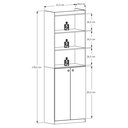 Ver imagem 5 de Estante Livreiro com 5 Prateleiras e 2 Portas Gold Luxo - Dullar Móveis:branco