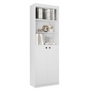 Ver imagem 2 de Estante Livreiro com 5 Prateleiras e 2 Portas Gold Luxo - Dullar Móveis:branco