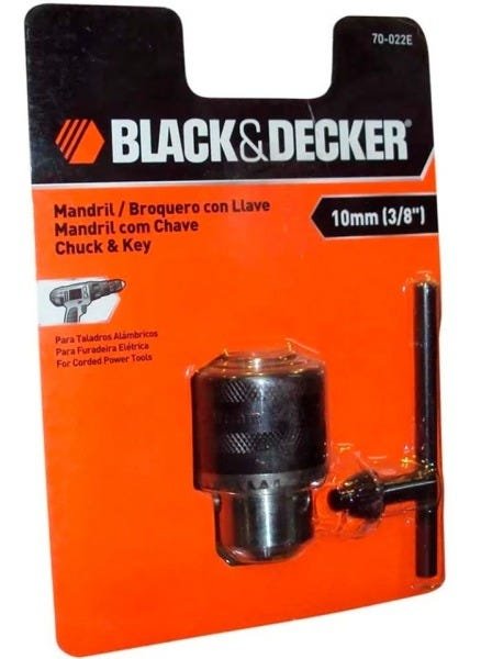 Mandril De 3/8 (10mm) E Chave Black & Decker 70-022e - 2