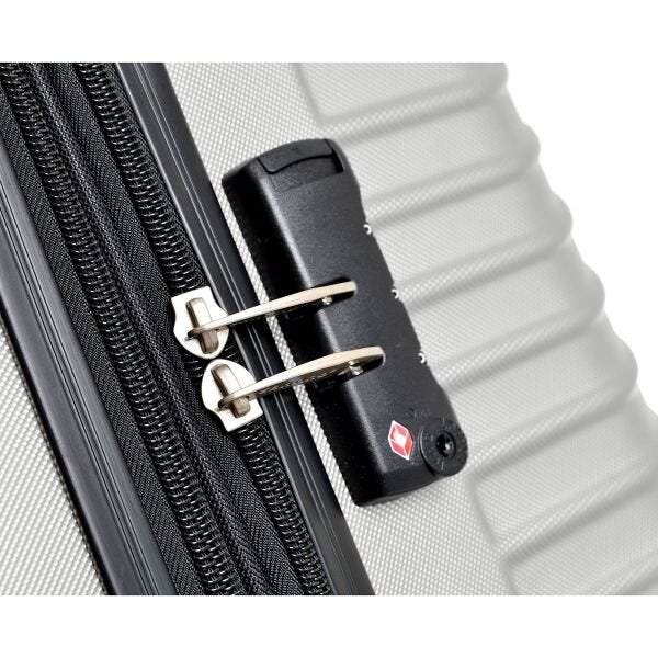 Kit Conjunto Mala Bordo e Grande 7003 Santino Viagem Expansor 360 Tsa - Branco - 5