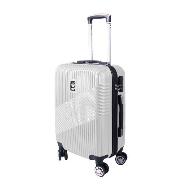Kit Conjunto Mala Bordo e Grande 7003 Santino Viagem Expansor 360 Tsa - Branco - 4