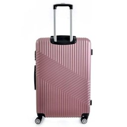 Kit Conjunto Mala Bordo e Grande 7003 Santino Viagem Expansor 360 Tsa - Rosa - 3