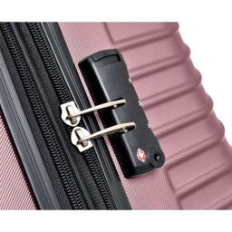 Kit Conjunto Mala Bordo e Grande 7003 Santino Viagem Expansor 360 Tsa - Rosa - 4